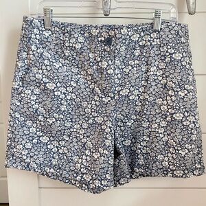Loft 6” Blue Floral Shorts. Size 10